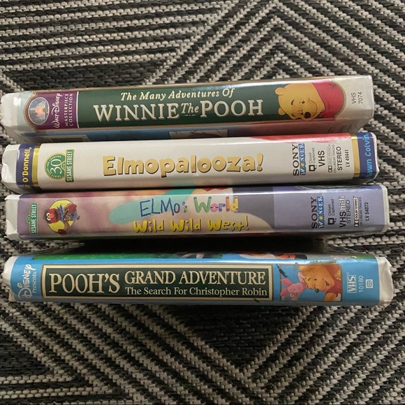 ELMOPALOOZA!!! Vintage VHS Lot of 4 Tapes Elmo Sesame Street and Winnie  Pooh - Picture 4 of 10